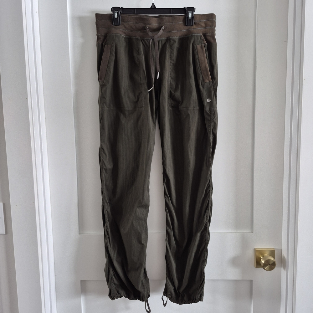 Lululemon Dance Studio Pants III Size 12 Dark Olive Unlined 31"